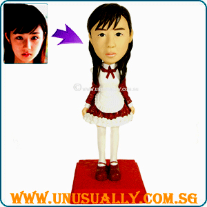 Customized 3D Caricature Cosplay Attire Female Figurine